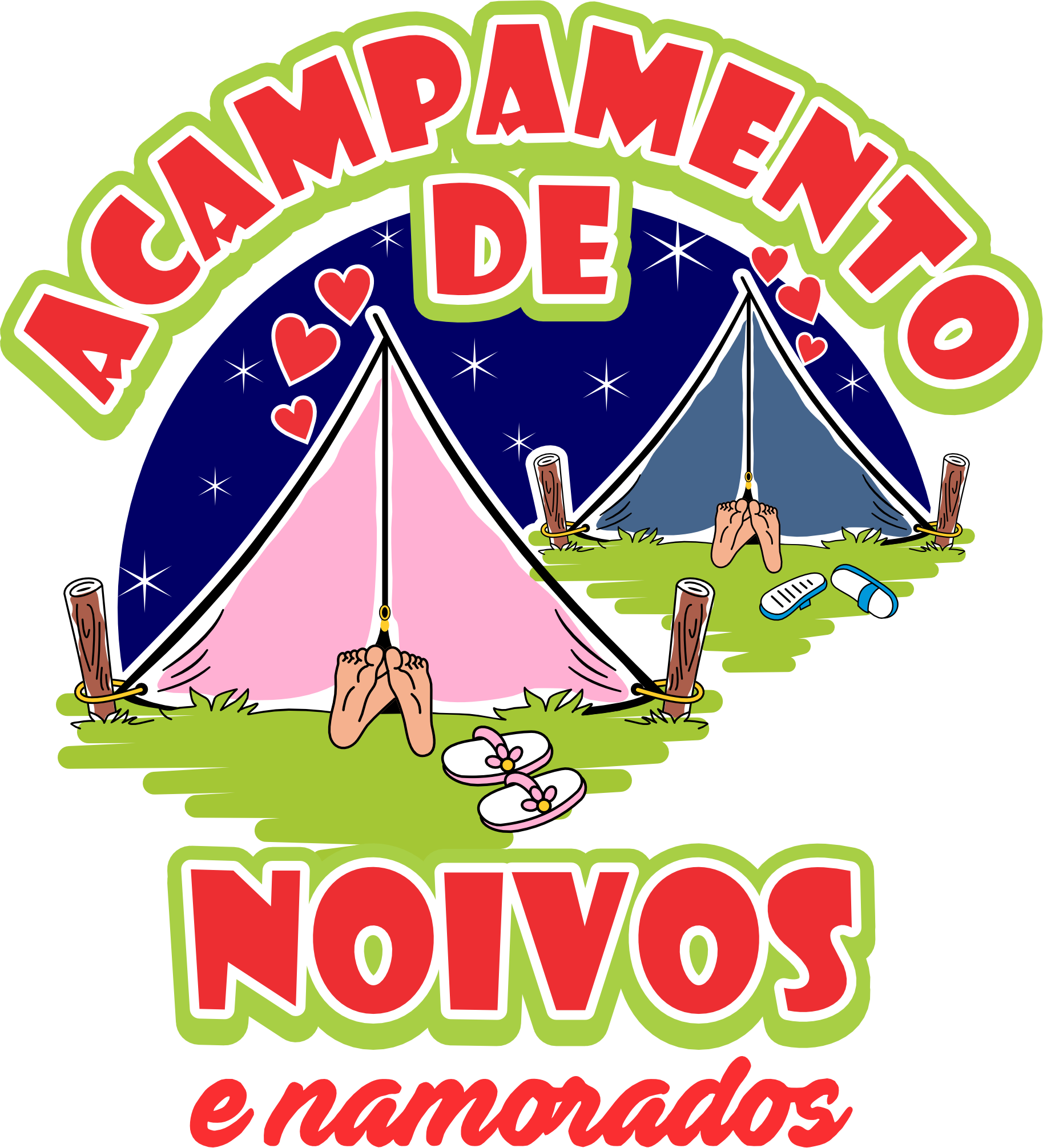 Logotipo Acampamento de Noivos e Namorados